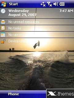 Wakeboarding Into The Sunset Windows Mobile